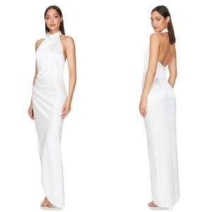 NOOKIE Amelia Halter Gown In Ivory